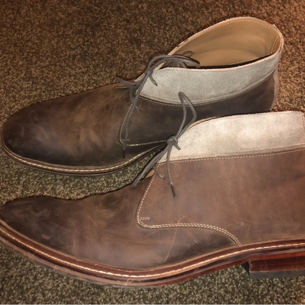 Cole Haan Two-Tone Leather Chukka Boots - Picture 2 of 5
